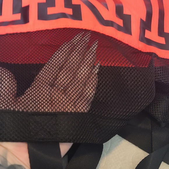Victoria's Secret PINK Mesh Tote Beach Gym Bag Hot Pink / Orange - Picture 7 of 7